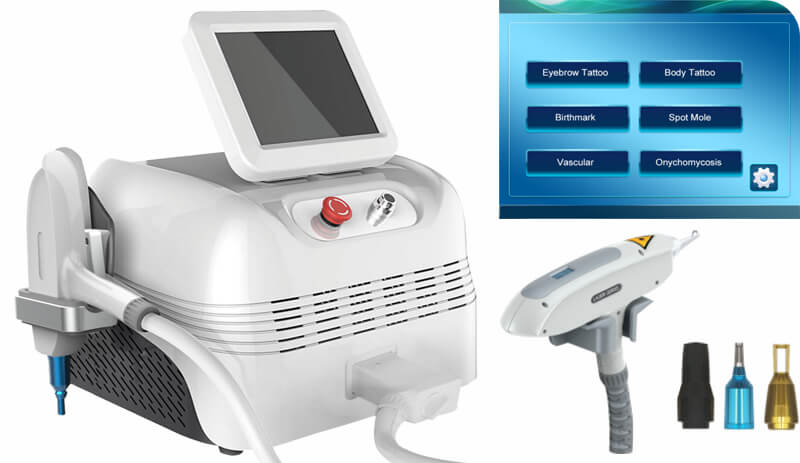 Q switched ND YAG laser tattoo removal machine